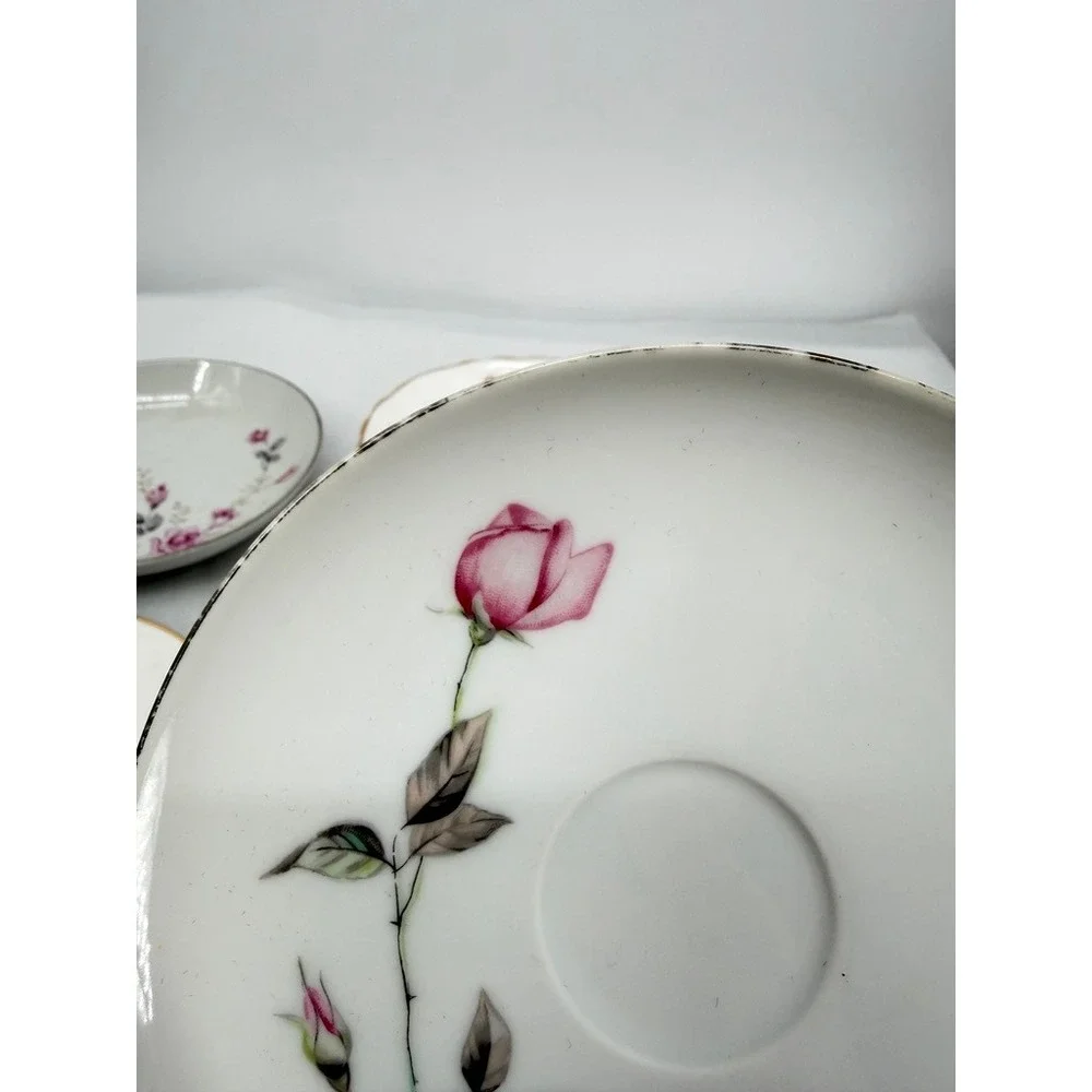 4 Plates Cottage Core Style House Saucers Mixed LOT Floral VTG Tea Cottage Core